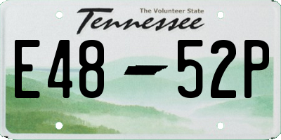 TN license plate E4852P