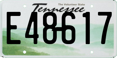 TN license plate E48617