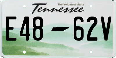 TN license plate E4862V