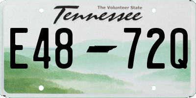 TN license plate E4872Q