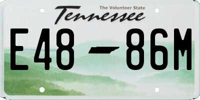 TN license plate E4886M