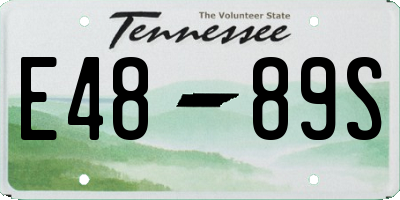 TN license plate E4889S
