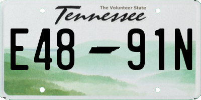 TN license plate E4891N
