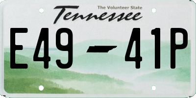 TN license plate E4941P