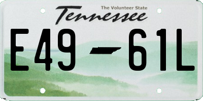 TN license plate E4961L
