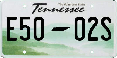 TN license plate E5002S
