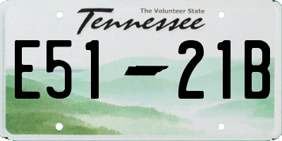 TN license plate E5121B