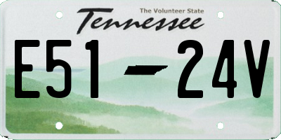 TN license plate E5124V