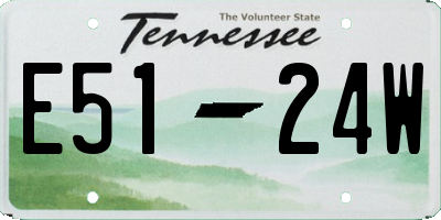 TN license plate E5124W
