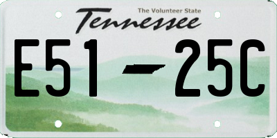 TN license plate E5125C