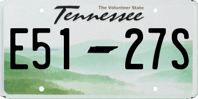 TN license plate E5127S