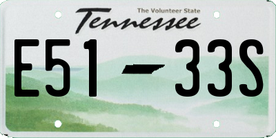 TN license plate E5133S