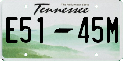 TN license plate E5145M