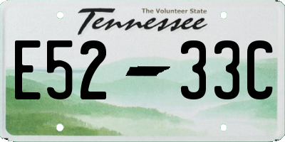 TN license plate E5233C