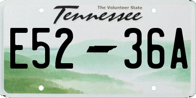TN license plate E5236A