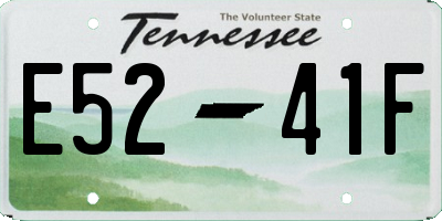TN license plate E5241F