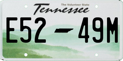 TN license plate E5249M