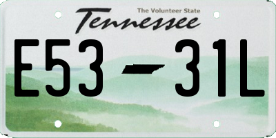 TN license plate E5331L