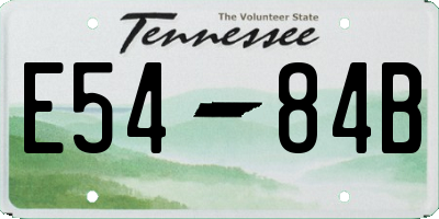 TN license plate E5484B