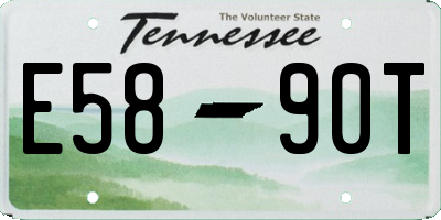 TN license plate E5890T