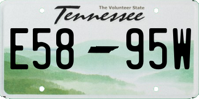 TN license plate E5895W