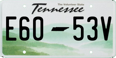 TN license plate E6053V