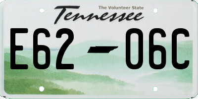 TN license plate E6206C