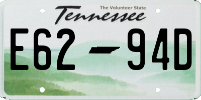 TN license plate E6294D