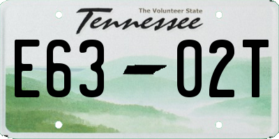TN license plate E6302T