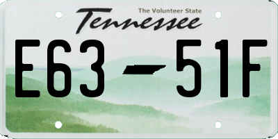 TN license plate E6351F