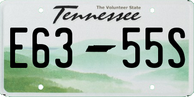 TN license plate E6355S