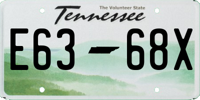 TN license plate E6368X