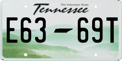 TN license plate E6369T