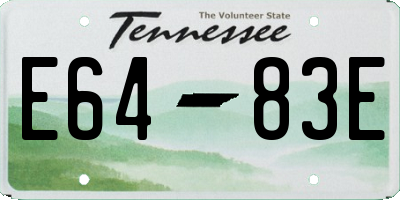 TN license plate E6483E