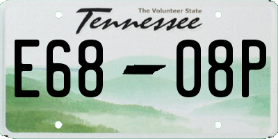 TN license plate E6808P