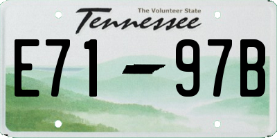 TN license plate E7197B