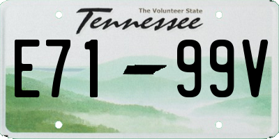 TN license plate E7199V
