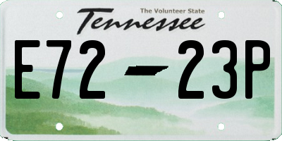 TN license plate E7223P