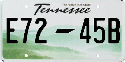 TN license plate E7245B