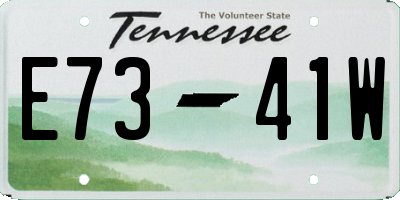 TN license plate E7341W
