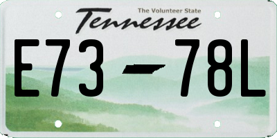 TN license plate E7378L