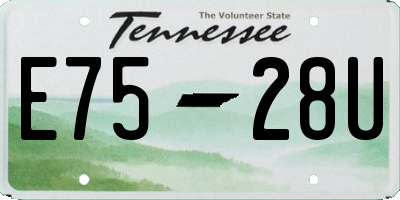 TN license plate E7528U
