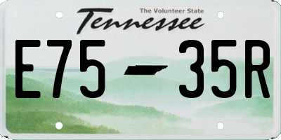 TN license plate E7535R