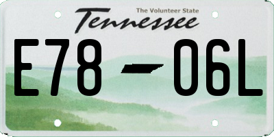 TN license plate E7806L
