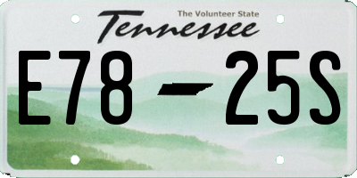 TN license plate E7825S