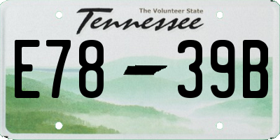 TN license plate E7839B