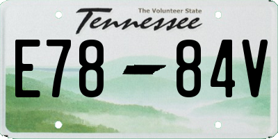 TN license plate E7884V