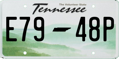TN license plate E7948P