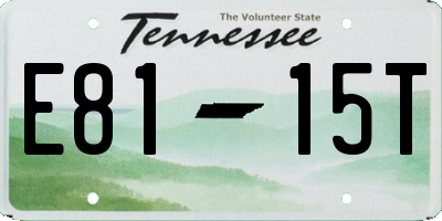 TN license plate E8115T