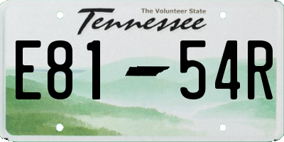 TN license plate E8154R